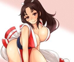 big_breasts fatal_fury female king_of_fighters mai_shiranui smile snk sugag