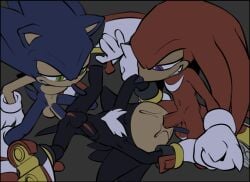 3boys knuckles_the_echidna rockthebull shadow_the_hedgehog sonic_(series) sonic_the_hedgehog sonic_the_hedgehog_(series) tagme yaoi