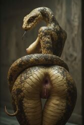 ai_assisted ai_generated animal anthro anthro_pussy anthromorph asshole beastiality big_breasts female female_only humanoid humanoid_anthro humanoid_genitalia naked pussy realistic sexy_body sexy_pose snake snake_girl thefinalrule