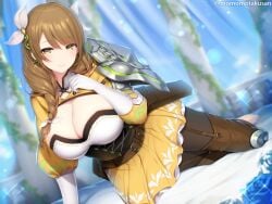 1girls alternate_version_available background big_breasts blush breasts female_focus female_only fire_emblem fire_emblem_engage fire_emblem_heroes gloves goldmary_(fire_emblem) kashiwamochi_yomogi large_breasts latex long_gloves looking_at_viewer nintendo revealing_clothes seducing_viewer seductive_pose skirt smile smiling_at_viewer thighs