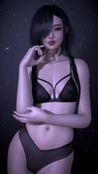 1girls 3d 4k asian asian_female blurry_background bra breasts covered_eyes crashbanditkut eye_covered eyelashes female female_focus grey_hair hair hi_res high_resolution highres kissing light-skinned_female light_skin lips long_eyelashes long_hair looking_at_viewer mole_under_eye nail_polish nails nails_painted navel original original_character panties small_breasts solo teeth underwear virt-a-mate virtamate white_eyes