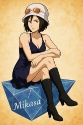 attack_on_titan mikasa_ackerman nico_robin_(cosplay) one_piece shingeki_no_kyojin