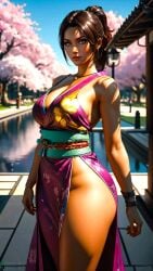 0assult0 1girls ai_female ai_generated babe bare_legs big_breasts brazilian brazilian_female breasts brown_hair_female cherry_blossom_tree cherry_blossoms christie_monteiro dark_skin dark_skinned_female fantasy female_only fighting_game floral_print floral_print_kimono flower golden_week japanese_clothing kimono no_panties ponytail pool poolside pose purple_kimono realistic seductive seductive_eyes spring sunlight tekken tekken_4 tekken_tag_tournament_2 trees video_game_character video_game_franchise video_games water
