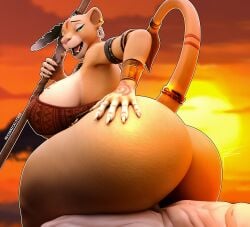 1boy 1girls anthro big_ass disney fat_ass huge_ass human_on_anthro mechanicalstage nala_(the_lion_king) the_lion_king thick_ass thick_thighs
