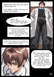 1girls 2025 ai_assisted ai_generated blonde_hair doctor doctors_office doujinshi elf female green_eyes kxy male manga manga_page nurse nurse_cap nurse_uniform original original_character ponytail upscaled