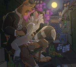 absurd_res alley anal anus bodily_fluids canid canine canis cigar cum cum_in_ass cum_in_mouth cum_inside dobermann domestic_dog dominant feet genital_fluids hi_res hypnosis male male/male mammal mind_control paws pinscher procyonid raccoon rough_(disambiguation) silveredge size_difference sly_cooper sly_cooper_(series) smoke sony_corporation sony_interactive_entertainment submissive sucker_punch_productions