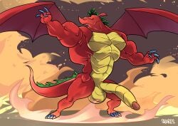abs american_dragon:_jake_long balls bicepscould_be_bigger big_muscles big_penis dragon green_hair hair jake_long large_muscles large_penis male muscles muscular muscular_arms muscular_legs muscular_male muscular_thighs needs_more_mass pecs penis snaresart tail testicles wings
