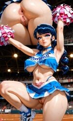 1girls ai_generated anus armpits arms_up bare_arms bare_legs bare_midriff bare_shoulders bare_thighs blue_eyes blue_hair cheerleader cheerleader_outfit cheerleader_uniform disney disney_channel earring eyebrows eyelashes eyeliner eyeshadow female hi_res ladybug_(character) large_ass large_breasts long_hair marinette_cheng marinette_dupain-cheng miniskirt miraculous:_tales_of_ladybug_and_cat_noir miraculous_ladybug pom_poms pubic_hair pussy shoes socks socks_and_shoes solo solo_female solo_focus thick_thighs twintails underboob vagina waifufamily womb_tattoo
