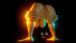 1girls big_breasts breasts female floating_eyes genitals grussy_(justyschultz) horror justyschultz nightmare nightmare_waifu nude pussy scary simple_background spread_legs spreading