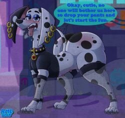 101_dalmatian_street 101_dalmatians 1girls 2025 all_fours artist_signature ass ass_blush belly_nipples big_ass big_butt black_body black_fur black_spots blue_eyes blush blushing_ass blushing_at_viewer breath_cloud busty busty_female busty_feral canid canine canis claws clothed clothed_female clothed_feral clothes clothing collar complex_background dalmatian delilah_(101_dalmatians) dialogue digital_drawing_(artwork) digital_media_(artwork) disney dog_collar domestic_canine domestic_dog ear_piercings earrings english_dialogue english_text eyelashes eyeshadow fangs fat_ass fat_butt female female_canine female_dog female_feral female_focus female_only female_solo feral feral_female feral_focus feral_only fishnet_legwear hi_res high_resolution highres hmdkoba hot_breath huge_ass huge_butt large_ass large_butt legwear long_ears looking_at_viewer mammal milf multi_nipple nipples open_mouth open_smile painted_claws pawpads paws piercings raised_tail saliva saliva_on_tongue saliva_string shaded shading smile smiling smiling_at_viewer solo solo_female solo_feral solo_focus spots stockings stomach_nipples tail tail_piercing tail_raised tail_wag tail_wagging tailwag talking_to_viewer text thicc thicc_ass thicc_thighs thick_ass thick_butt thick_thighs thighs toe_claws toes tongue tongue_out tongue_piercing wagging_tail white_body white_fur white_spots zoophilia