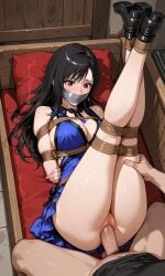 ai_generated bondage bondage bound damsel_in_distress femsub final_fantasy restrained tied tied_up tifa_lockhart