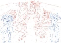 anthro anus bernardol22 breast_squish breasts breasts_frottage eevee eeveelution espeon female flareon generation_1_pokemon generation_2_pokemon generation_4_pokemon generation_6_pokemon genitals glaceon group hi_res hitori09 holding_partner jolteon leafeon looking_at_viewer nintendo nipples one_leg_up pokemon pokemon_(species) pussy raised_leg shiny_pokemon squish sylveon umbreon vaporeon