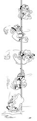 ass big_breasts bra breasts clumsy edith_up_(rayman) erect_nipples fishnet_stockings garter_belt garter_belt_leggings high_heels monochrome nipples nymph_(rayman) pole_dancing rayman_(series) rayman_origins stripper_pole thick_thighs thighs ubisoft zaribot