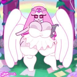 2025 big_breasts breasts cookie_run cookie_run_kingdom cute devsisters doopie doopkaboom_(artist) eternal_sugar_cookie female female_only pink_eyes pretty solo_female tagme thick_thighs