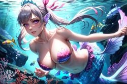 1girls ai_generated black_clover female noelle_silva solo tagme toongenai underwater