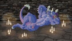 anthro balls bara boner bubba_(spyro) dragon erection genericboxhead lying_on_side male male_only muscles muscular nude penis scalie solo solo_male spyro_the_dragon