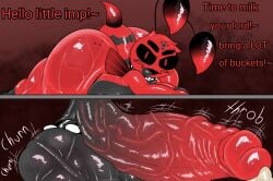 asty_(plushtrapboyuwu) big_penis cum demon_asty_(plushtrapboy) hyper hyper_penis male male_only plushtrapboyuwu red_body red_eyes solo throbbing throbbing_penis