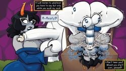 1boy 1boy1girl 1girls 2025 a-gal a_gal1502 agal1502 alien alien_girl alien_humanoid aranea_serket ball_grab balls big_ass big_breasts big_butt big_penis big_thighs blue_lipstick breasts collar cum cum_in_mouth cum_in_nose dancestor dialogue dialogue_box face_fucking feet_on_breasts female glasses glk holding_balls holding_penis homestuck homestuck_troll horn horns jake_english kiss_mark kiss_mark_on_butt kiss_mark_on_penis kiss_marks lipstick male male/female penis standing standing_on_breasts throat_fuck throbbing_penis tummy