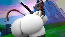 2025 anthro balls big_ass big_breasts breasts cate_meowdy_(fortnite) doppoarts fortnite fortnite:_battle_royale futanari testicles