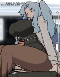 angela_(lobotomy_corporation) bori_(3910234) censored lobotomy_corporation project_moon tagme text thigh_sex
