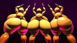 3d 3girls animatronic animatronic_female back back_view big_ass big_butt big_female coordination five_nights_at_freddy's five_nights_at_freddy's_2 huge_ass huge_butt posing purpleyblack runaboo_chica sfm source_filmmaker thick_thighs toy_chica_(fnaf) trio_female