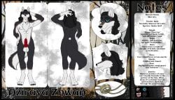 abs anatomically_correct anatomically_correct_genitalia anatomically_correct_penis animal_genitalia anthro aziraya balls beard bittervow black_body black_fur black_hair black_sclera blue_eyes braided_hair brown_body brown_fur canid canine canis claws color_swatch facial_hair fluffy frown fur genitals hair hi_res jewelry knot knotted_penis looking_aside male mammal model_sheet muscular muscular_anthro muscular_male necklace nipples notes pawpads paws penis ring scar sheath smile solo wavy_hair white_body white_fur wolf
