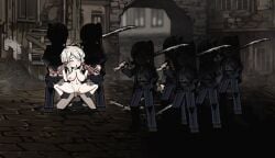 faust_(limbus_company) gangbang limbus_company project_moon surrounded_by_penises tagme