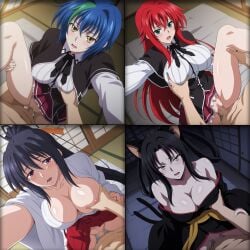 1boy1girl ai_generated high_school_dxd highschool muscular_arms muscular_male