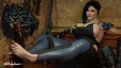 1girls 3d big_ass big_breasts breasts bust busty cara_dune chest clothed_female curvaceous curvy curvy_figure dark-skinned_male female footjob gina_carano hips hourglass_figure huge_ass huge_breasts large_ass large_breasts legs light-skinned_female light_skin lucasfilm mature mature_female muscular muscular_female slim_waist star_wars stickybuns the_mandalorian thick thick_hips thick_legs thick_thighs thighs voluptuous waist wide_hips