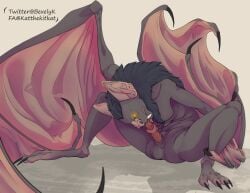 anthro autofellatio balls bat bent_over fellatio genitals grey_body katthekitkat leaf-nosed_bat long_penis long_tongue male mammal masturbation membrane_(anatomy) membranous_wings microbat nude_anthro nude_male oral oral_masturbation penile penile_masturbation penis sex simple_background solo tongue tongue_around_penis vampire_bat winged_arms wings yangochiropteran yellow_background