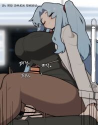 angela_(lobotomy_corporation) bori_(3910234) censored lobotomy_corporation project_moon tagme text thigh_sex
