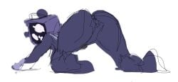 all_fours anthro ass epic_games female fortnite hood humanoid mus1cano nude raven_team_leader solo