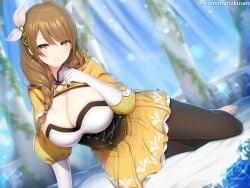 1girls alternate_version_available background big_breasts blush breasts female_focus female_only fire_emblem fire_emblem_engage fire_emblem_heroes gloves goldmary_(fire_emblem) kashiwamochi_yomogi large_breasts latex long_gloves looking_at_viewer nintendo revealing_clothes seducing_viewer seductive_pose skirt smile smiling_at_viewer thighs