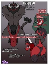 2_panel_comic 3:4 anthro ass black_body black_fur black_mane black_markings bottomwear briefs bulge bulge_from_behind caught clothed clothing cloves_(twinkletwilight) comic dangling_arms dangling_legs detailed_bulge dialogue dominant dominant_male duo english_text evil_grin fur furgonomic_headwear furgonomic_hood furgonomic_hoodie furgonomics generation_8_pokemon generation_9_pokemon genitals hi_res hiding holding_another hoodie horn imminent_sex larger_male loincloth loincloth_only looking_back male male/male mane markings muscular nickit nintendo nipples paldean_form paldean_tauros pantsless penis penis_base pokemon pokemon_(species) profanity red_body red_bottomwear red_clothing red_fur red_hoodie red_loincloth red_topwear regional_form_(pokemon) side_balls size_difference smaller_male smile tail tail_grab text topless topwear twinkletwilight underwear white_body white_fur white_markings