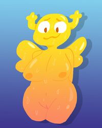 :3 antlers areola breasts cartoon_network fairy female female_only hi_res horn navel nipples penny_fitzgerald pussy qoolguyart smile solo solo_female the_amazing_world_of_gumball thick_thighs wet wings