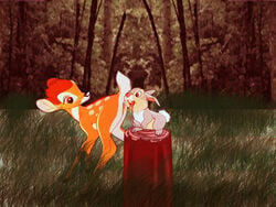 bambi_(film) cub deer disney edit faline feral pussy rabbit rule_63 tagme thumper