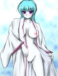 1girls aoi_(gegege_no_kitarou) blue_hair blue_skin breasts female gegege_no_kitarou humanoid large_breasts tagme yokai yuki_onna