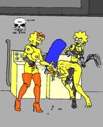 1990s 1998 2004 20th_century female female_only high_heel_boots high_heels human lisa_simpson maggie_simpson marge_simpson multiple_females multiple_girls tagme the_fear the_simpsons vomit yuri