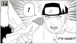 cum gay gninrom greyscale huge_cock male male_only manga monochrome naruto naruto_shippuden open_mouth penis shocked surprised text uncensored uzumaki_naruto yamato_(naruto) yaoi