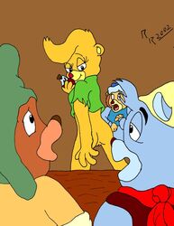 2002 adventures_of_the_gummi_bears anthro bear disney female fur grammi_gummi gruffi_gummi gusto_gummi male mammal pussy rave_roo sunni_gummi tagme