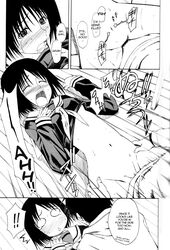 bare_midriff black_hair blush blush_lines blushing bob_cut bottomless breasts closed_eyes comic comic_page crying crying_with_eyes_closed crying_with_eyes_open english english_text female female_focus female_penetrated hairless_pussy male male_penetrating male_penetrating_female manga misaki_nakahara missionary missionary_position monochrome nhk_ni_youkoso! no_panties no_underwear nopan onomatopoeia open_mouth rape raped_girl sailor_collar school_uniform schoolgirl schoolgirl_uniform seifuku serafuku shirt small_breasts tagme tatsuhiro_satou teats text text_bubble topwear translated unseen_male_face vaginal vaginal_penetration vaginal_sex welcome_to_the_nhk