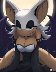 anthro_female bat_wings eyeshadow female large_breasts rilex_lenov rouge_the_bat sonic_(series) tagme