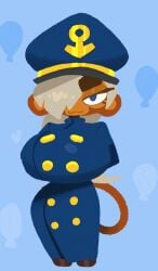 1girls admiral_brickell animated anthro bedroom_eyes big_breasts bloons_tower_defense btd6 clothed gif goatboydraws grey_hair hourglass_figure huge_breasts monkey monkey_girl shaking_breasts solo solo_female tight_clothing