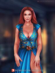 1girls a_song_of_ice_and_fire big_breasts breasts cleavage female female_only game_of_thrones large_breasts margaery_tyrell midarteli