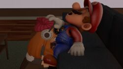 3d blowjob hand_on_head human_meggy mario mario_(series) meggy_spletzer nintendo oral pingas sex smg4