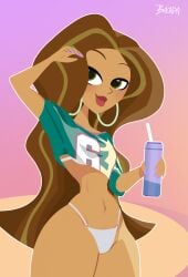1girl 1girls 2026 crossover dc dc_comics dc_super_hero_girls female_only grand_theft_auto_vi latina latina_female vice_city_cover_girl