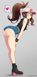 1girls blue_eyes brown_hair hilda_(pokemon) mischiefmiz nintendo pokemon pokemon_bw