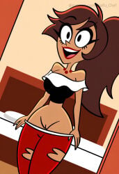 ai_generated helluva_boss ponytail_mexican_girl_(helluva_boss) tagme waifuchefcivitai