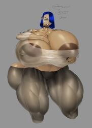 buckteeth dark_nipples femcel_(vongrauenhausen) glasses huge_areolae huge_breasts thick_thighs vongrauenhausen