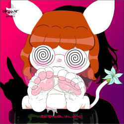 1girl 1girls after_orgasm artist_logo chibi dialogue digital_art digital_drawing_(artwork) feet feet_fetish feet_focus feet_together female female_only femdom foot foot_fetish foot_focus foot_worship fourth_wall_broken furry furry_female glasses glitchycat_(artist) licked licked_silly looking_at_viewer oc orgasm original_character paws pleasure_face pleasured pleasured_face pleasured_female pussy_juice_drip red_eyes red_hair saliva saliva_drip saliva_on_foot saliva_trail smelly smelly_feet solo solo_female solo_focus talking talking_to_viewer toes toes_spread wet_pussy